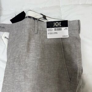 Joseph A Bank Light Gray Linen-Blend Pants